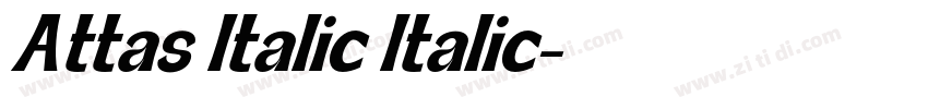 Attas Italic Italic字体转换